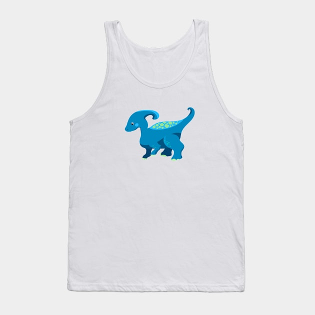 blue cute dinosaur Tank Top by  ESHA-Studio